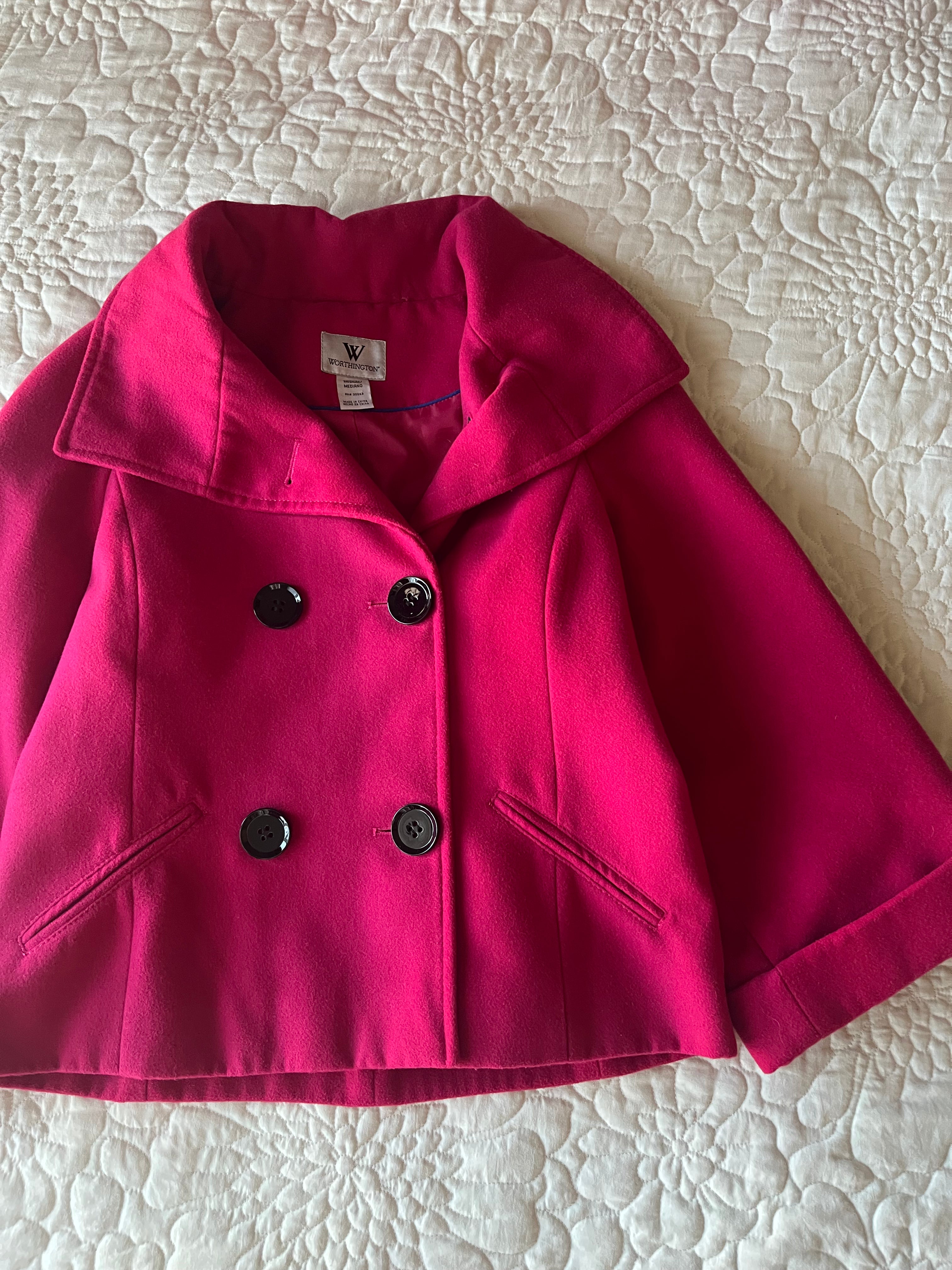Hot Pink Short Trench Coat
