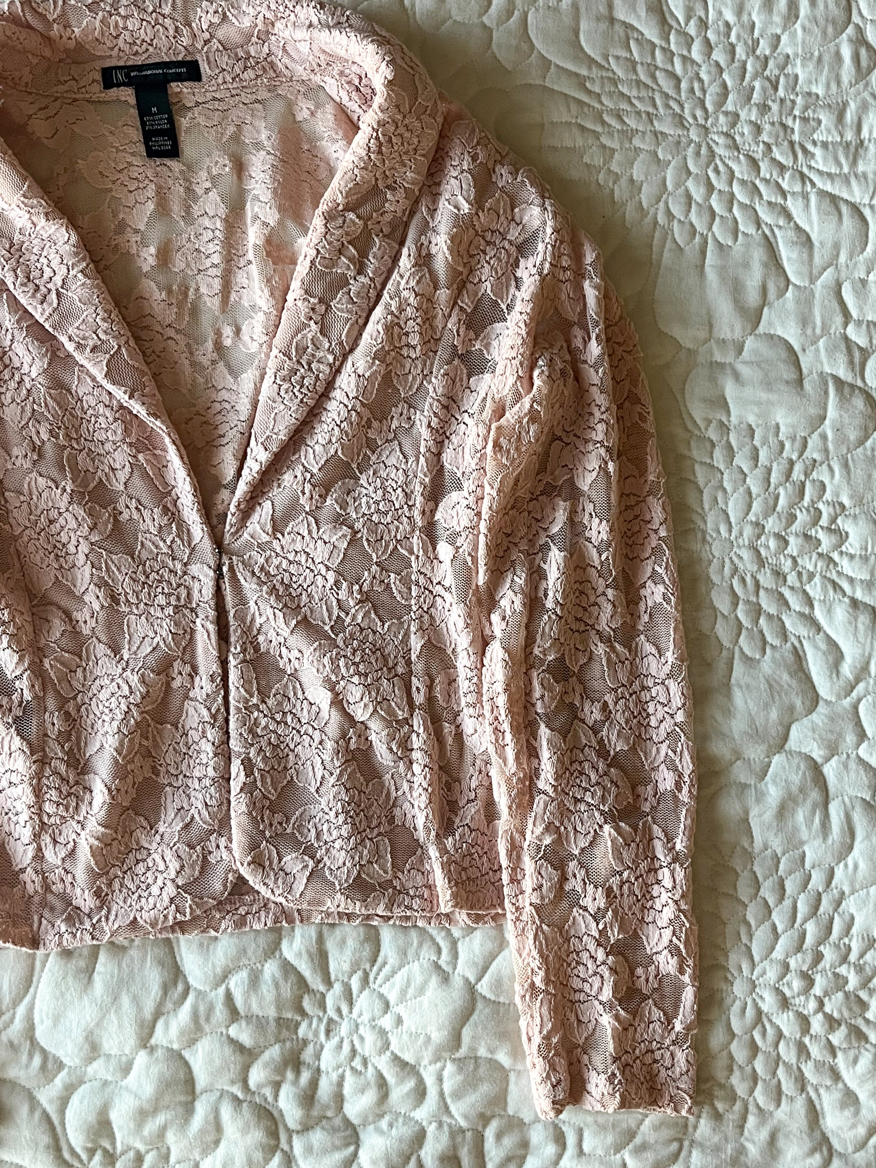 Pink Lace Blazer