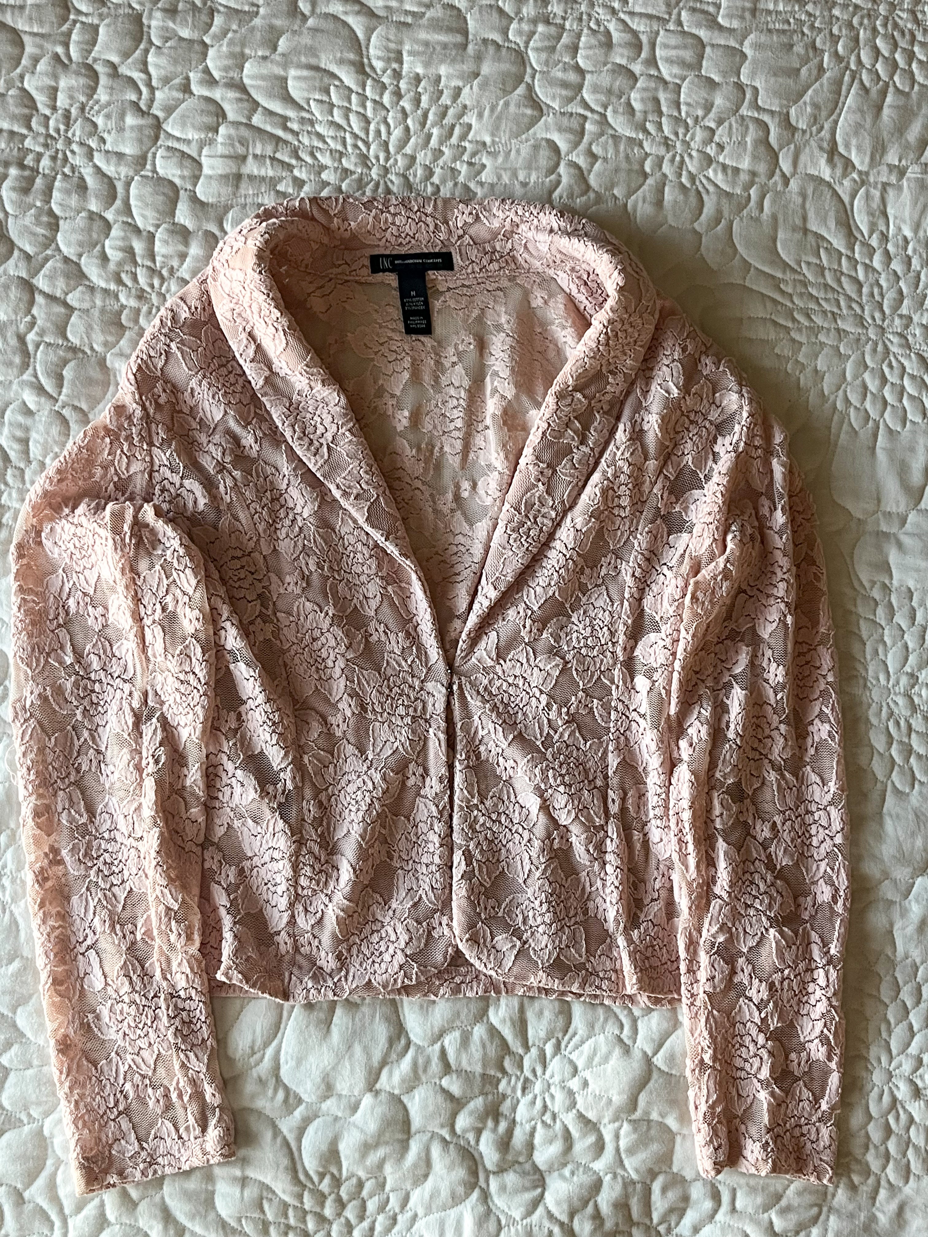 Pink Lace Blazer