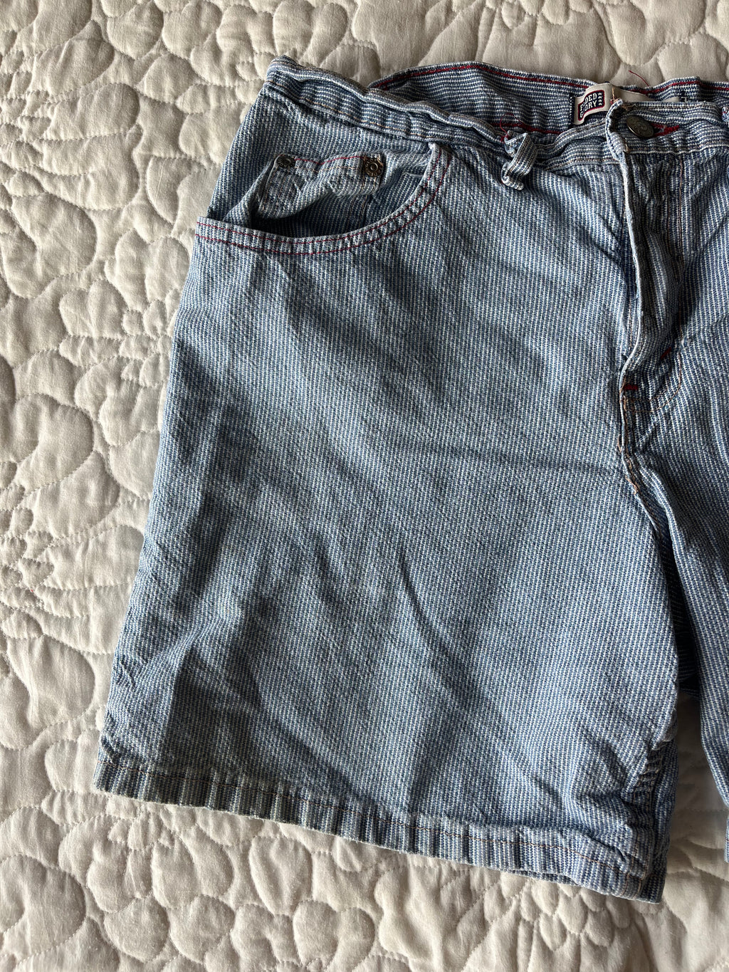 Faded Glory - Striped Denim Shorts