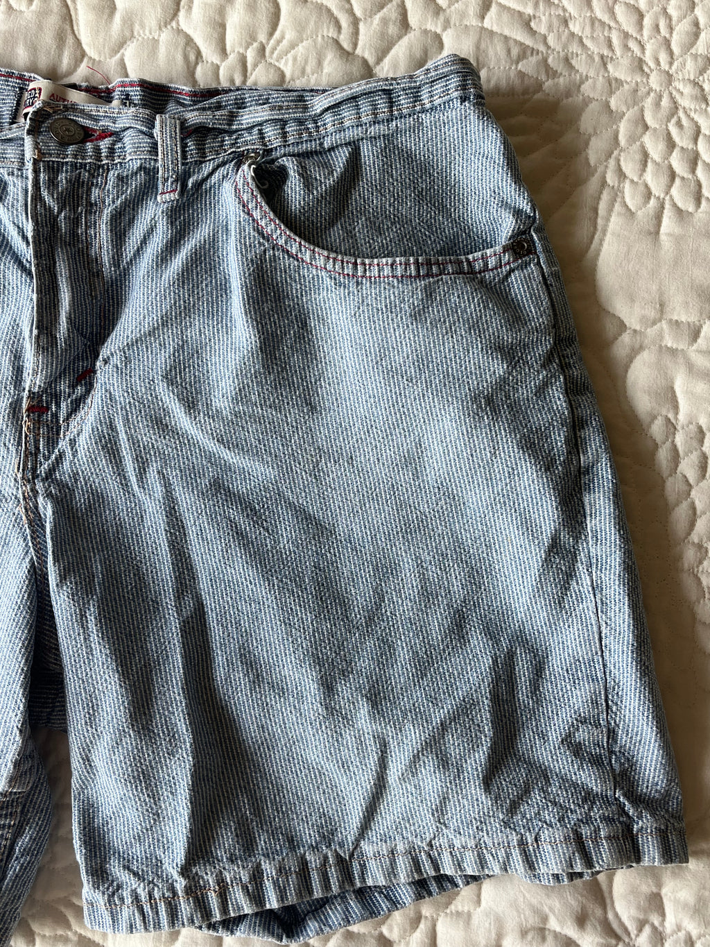Faded Glory - Striped Denim Shorts