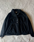 Black Collared Trench Shirt