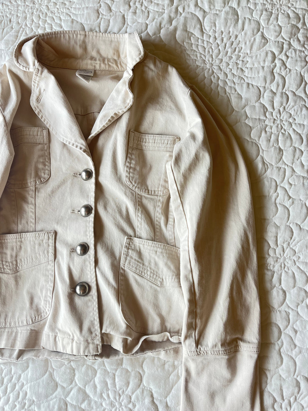 Cream Button Jacket
