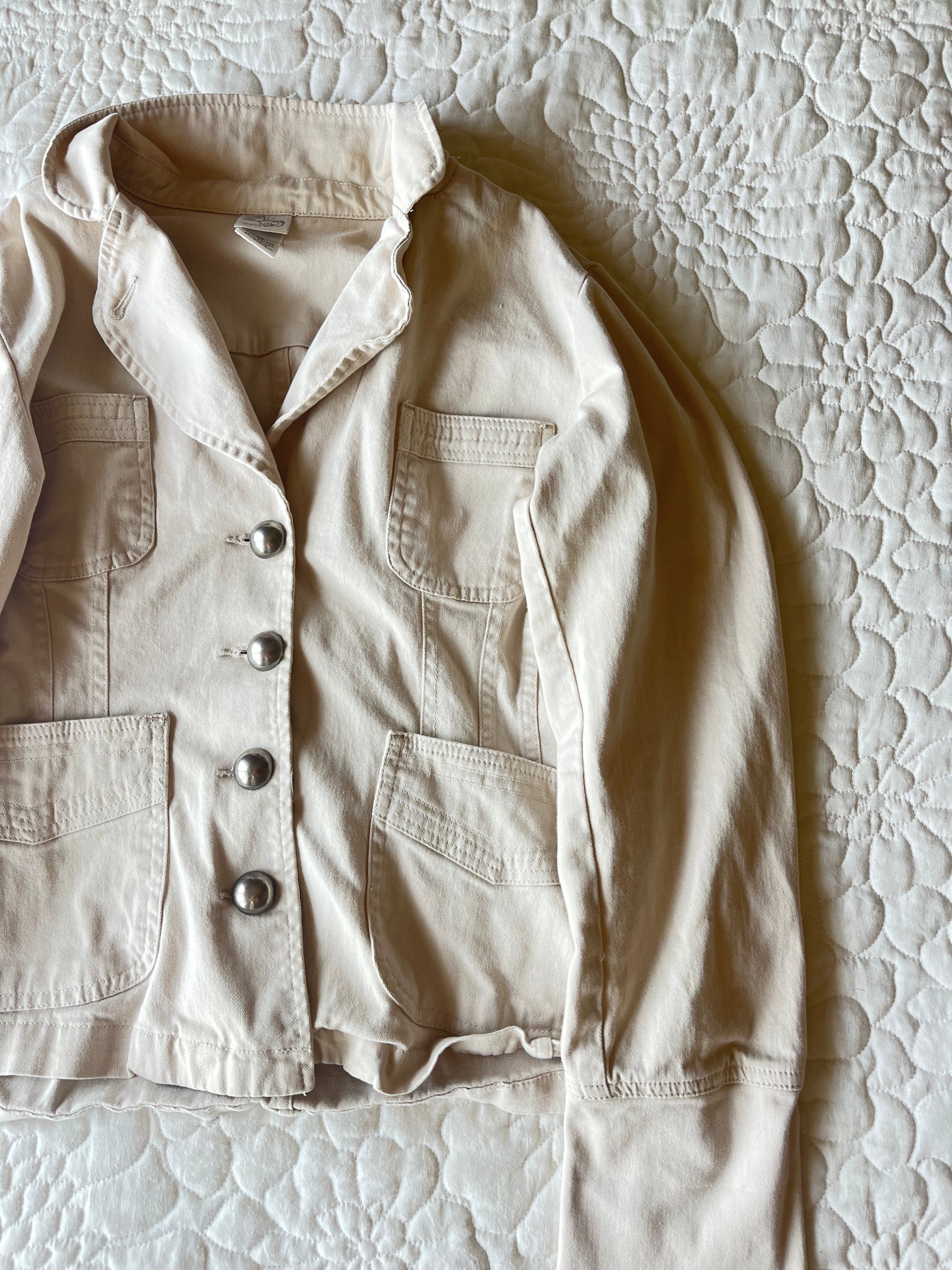 Cream Button Jacket