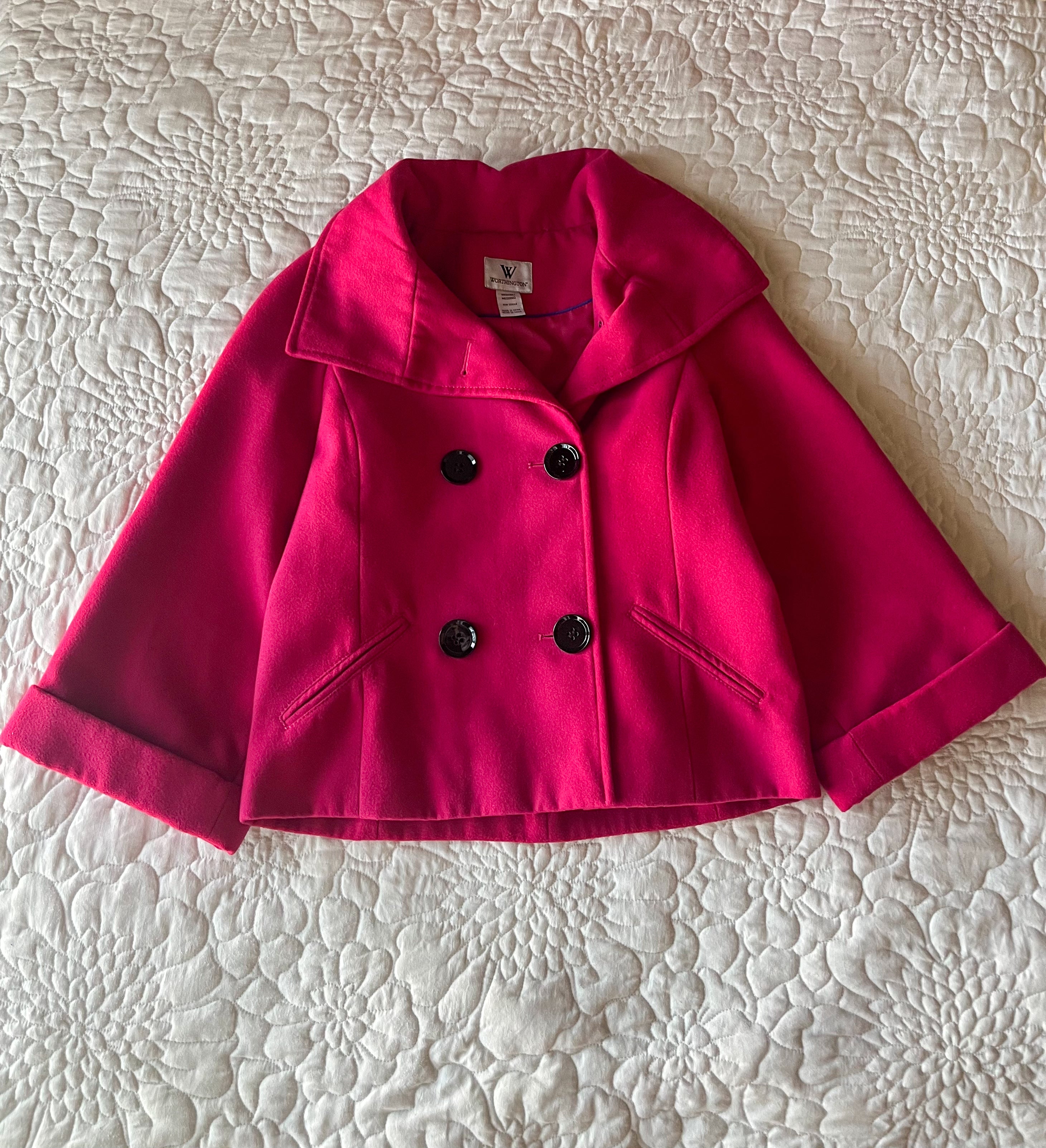 Hot Pink Short Trench Coat