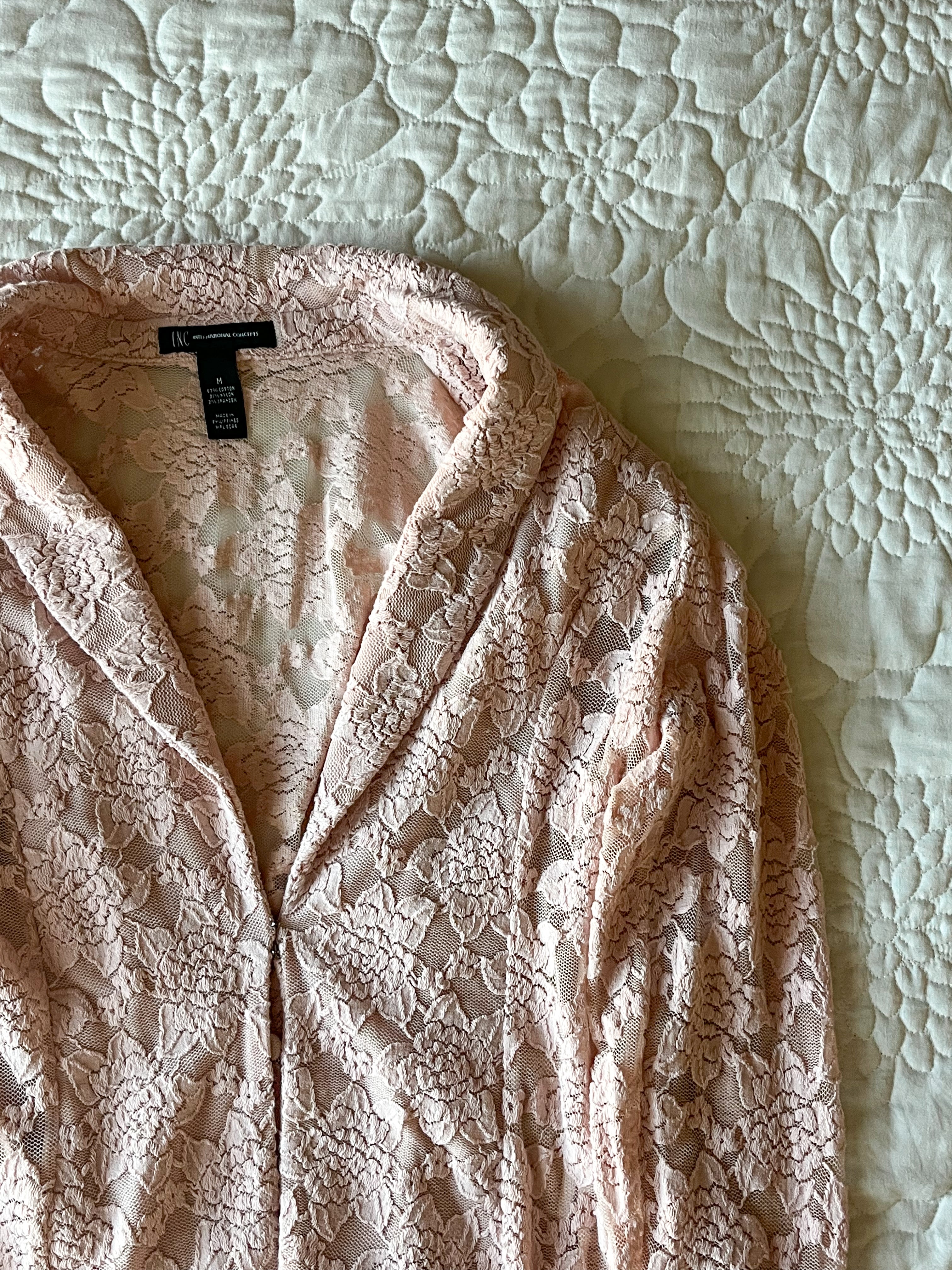 Pink Lace Blazer